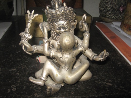 Statue of Bhairava with Siva and Shakti