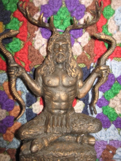 Sculpture of Kernunnos-Pashupatinath, the horned Lord of the Animals