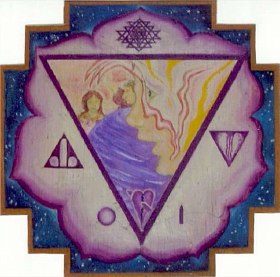 Painting of Tripura, the Triple Goddess